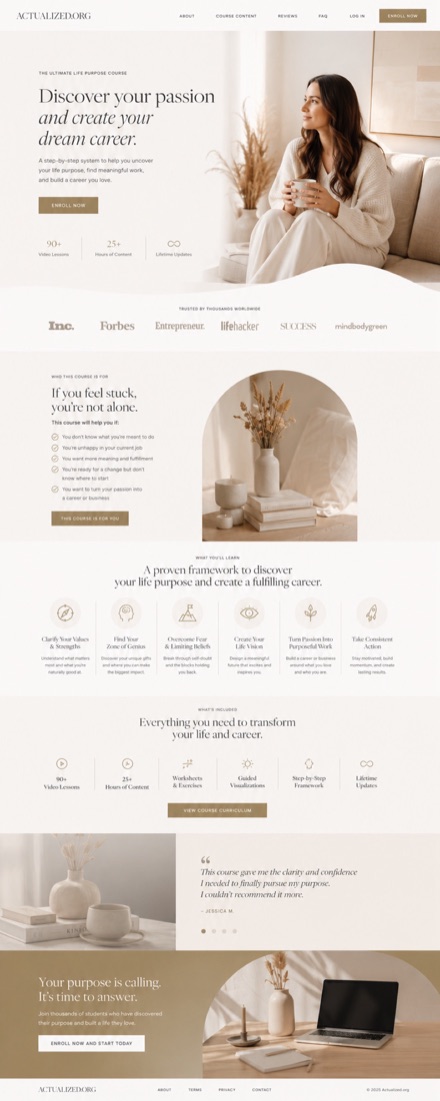 Actualized.org website design