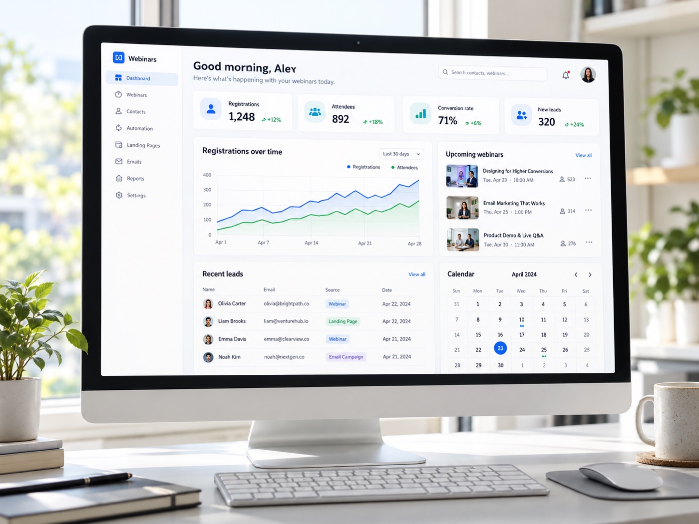 AI-generated concept preview for Webinar Automation & Lead Engine